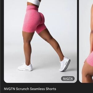 NVGTN Pink Scrunch Seamless Shorts